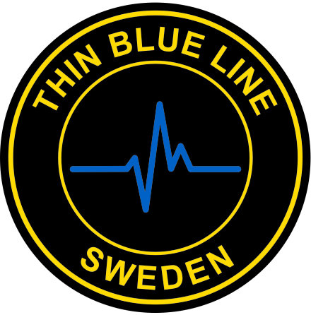 Klistermärke Thin Blue Line Sweden