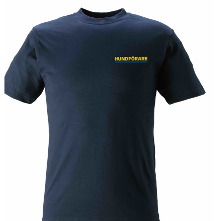 T-shirt HUNDFÖRARE marinblå