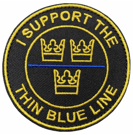Tygmärke I support the Thin Blue Line- runt