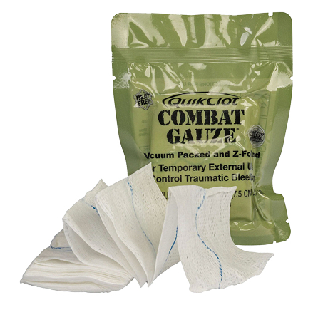 Quikclot Combat Gauze, Hemostatiskt frband